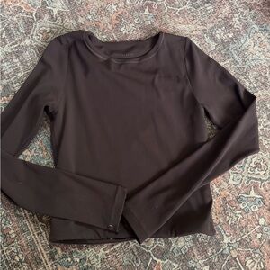 Chic Black Long Sleeve Women's Top